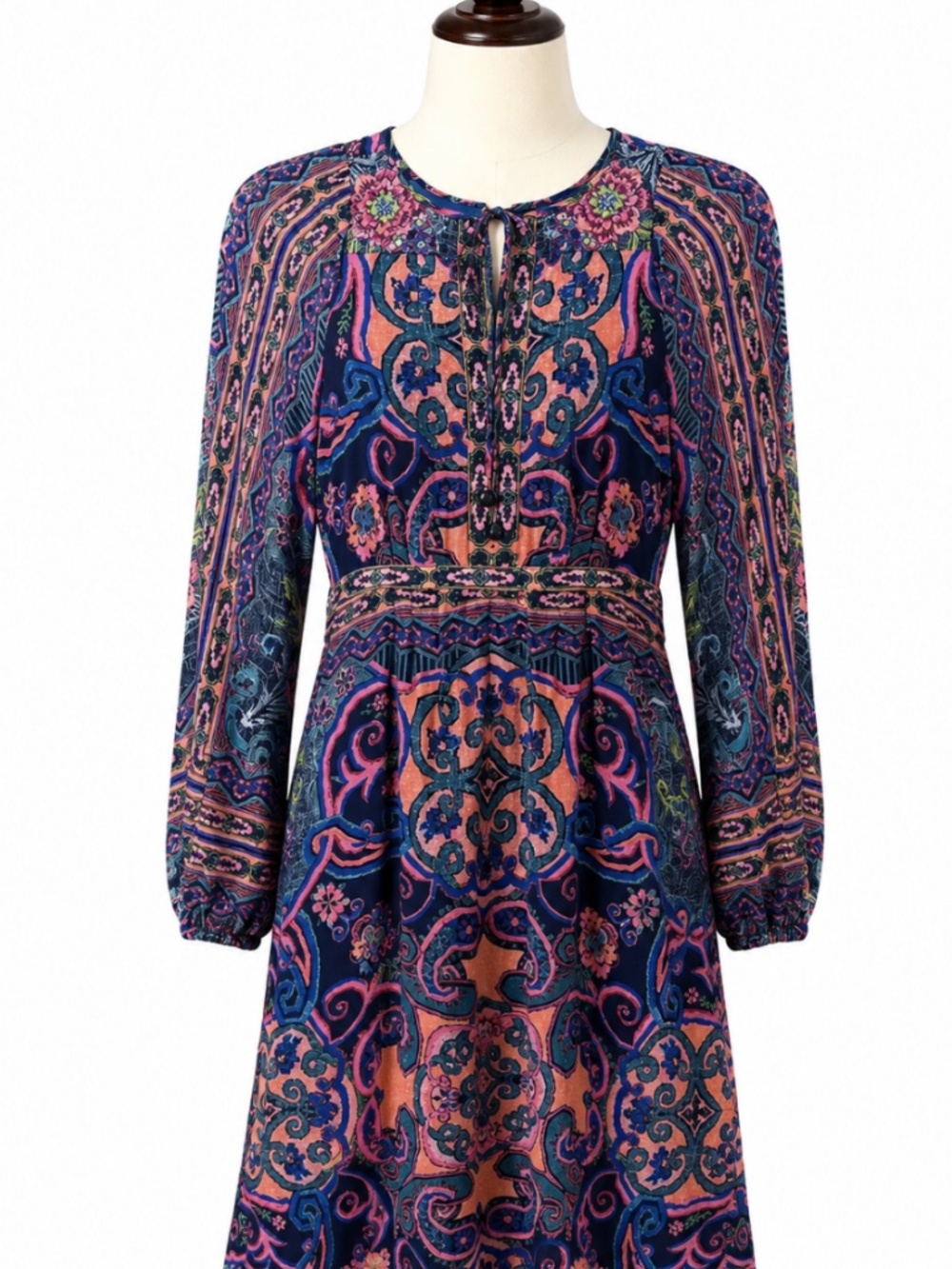 Anthropologie “The Midnight Bazaar” Boho Tapestry Midi Dress – Size 0